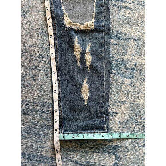 NWT! Fashion Nova Distressed Ripped High Rise Janel Boyfriend Jeans Small - Picture 5 of 5